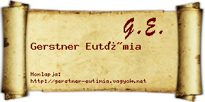 Gerstner Eutímia névjegykártya